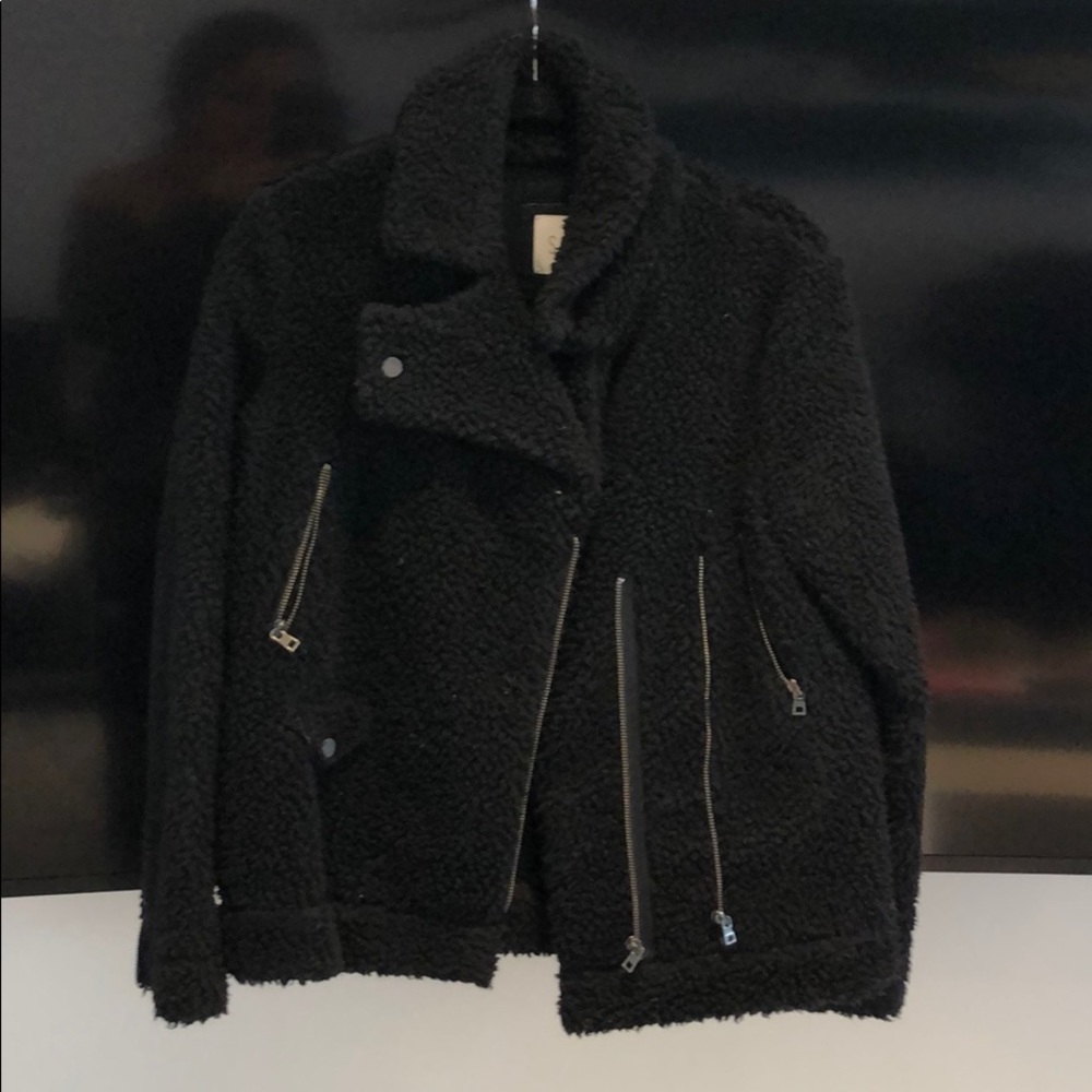 Saylor black teddy coat